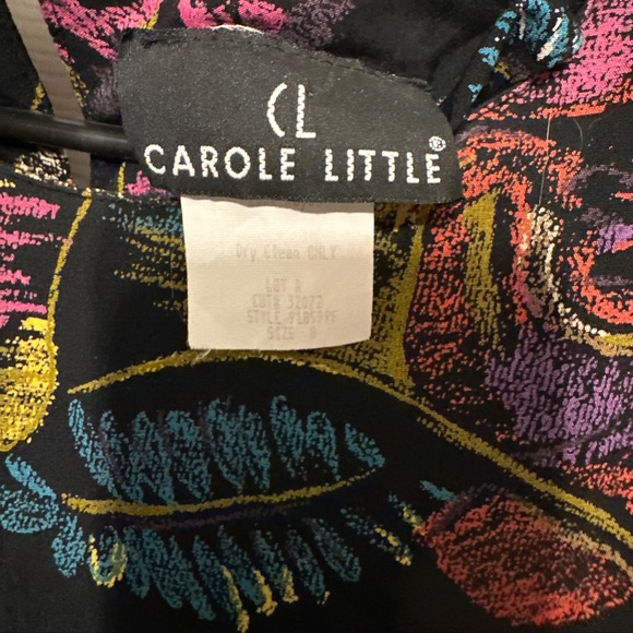 Vintage Carole Little Set Womens Size 8 Tunic Top Short Skirt 2 Piece Multi Prnt - Picture 4 of 9